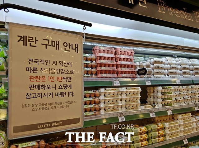 롯데마트가 다음 주 주말부터 수입 계란을 판매한다고 13일 밝혔다. 수입 계란은 한판(30개입) 기준 8990원에 판매된다. /더팩트DB