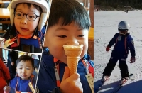  송일국, 삼둥이 '대한-민국-만세' 귀염 폭발 '스키장 먹방' 사진 공개