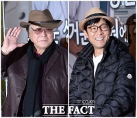 [TF포토] 주현-최진호, '추위에도 포기할 수 없는 모자 패션'