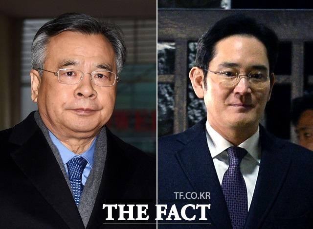 박영수(왼쪽) 특별검사팀이 삼성 특혜 의혹과 관련, 이재용 삼성전자 부회장에게 사전 구속영장을 재청구하는 방안을 검토하고 잇는 것으로 알려졌다. /이덕인, 임세준 기자