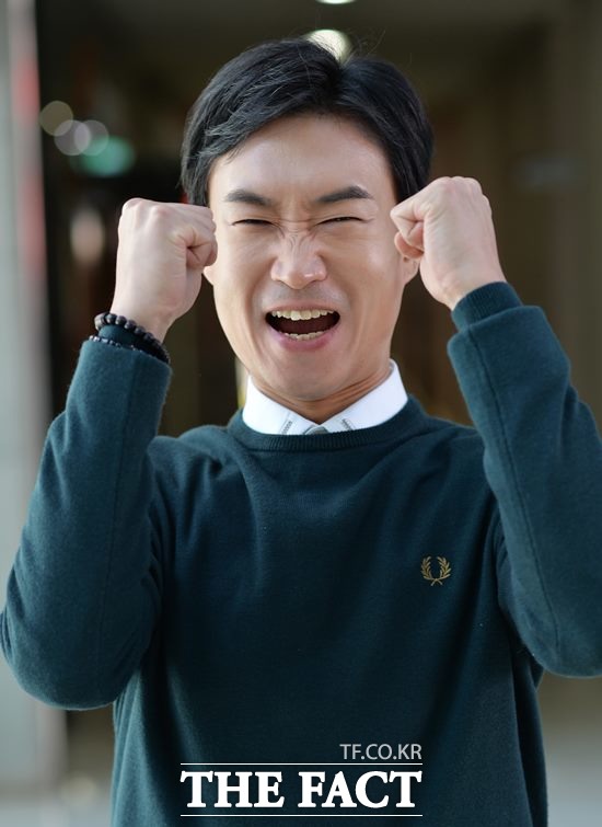 조우진은 도깨비가 tvN 최고 시청률을 경신하면서 TT 댄스 공약을 실천했다. /이덕인 기자