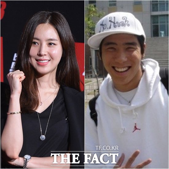 배우 한채아(왼쪽)와 차범근 해설위원 둘째 아들 차세찌가 열애하고 있다. /더팩트DB, 네이버 프로필 캡처