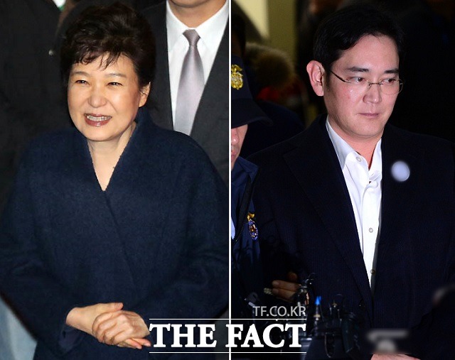 박근혜 전 대통령(왼쪽)이 이재용 삼성전자 부회장의 승계를 돕는 대가로 뇌물을 챙긴 혐의로 오는 21일 검찰 조사를 받는다. /남윤호 기자