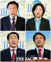 [TF사진관] '지지해주세요!'…대선 주자들로 북적이는 국회 정론관
