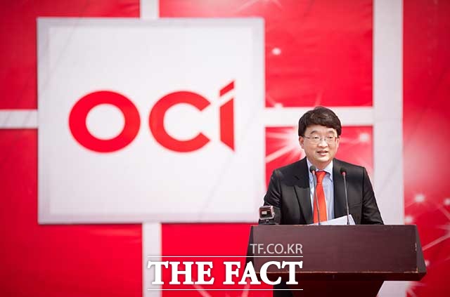 이우현 사장은 22일 서울 중구 소공로 OCI 본사에서 열린 제43회 정기주주총회에서 올해도 수익성 확대를 첫 번째 목표로 삼고 있다고 인사말을 전했다. /OCI 제공