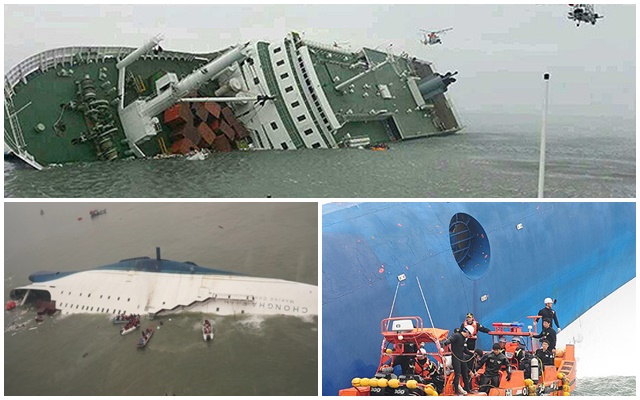 비극의 시작 2014년 4월 16일, 진도 맹골수도에서 침몰한 여객선 세월호. 이날 참사로 수학여행을 가던 단원고 학생을 포함한 총 304명의 희생자를 낳았다. /해경 제공