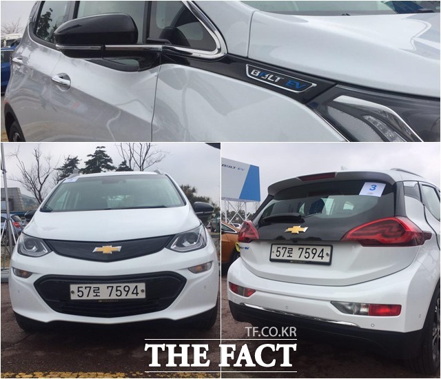 볼트EV는 입체적인 디자인에 흐르는 물결 모양의 LED를 장착해 강렬하면서도 아름다운 후면 디자인을 완성했다. /이성로 기자