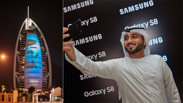 삼성전자는 12일 아랍에미리트 두바이에서 갤럭시S8 시리즈 출시 행사를 열었다. /삼성전자 제공