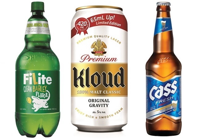 하이트진로와 롯데주류가 성수기인 여름을 앞두고 신제품을 출시한 가운데 업계 1위 오비맥주는 병 교체와 수입맥주 신제품으로 점유율 지키기에 나섰다. /하이트진로, 롯데주류, 오비맥주 제공