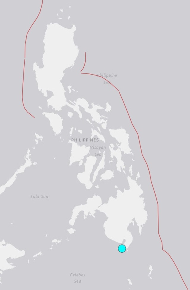 필리핀 지진, 한 떄 필리핀과 인도네시아 해안 쓰나미 경보. 29일 유럽지중해지진센터는 규모 7.2의 지진이 필리핀에서 발생했다고 밝혔다./미국 지질조사국 홈페이지 캡처
