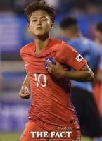  한국 U-20 축구대표팀, 이승우·강지훈 골로 우루과이에 2-0 완승