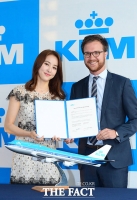 [TF포토] 한혜진, 'KLM 홍보대사 된 여신'