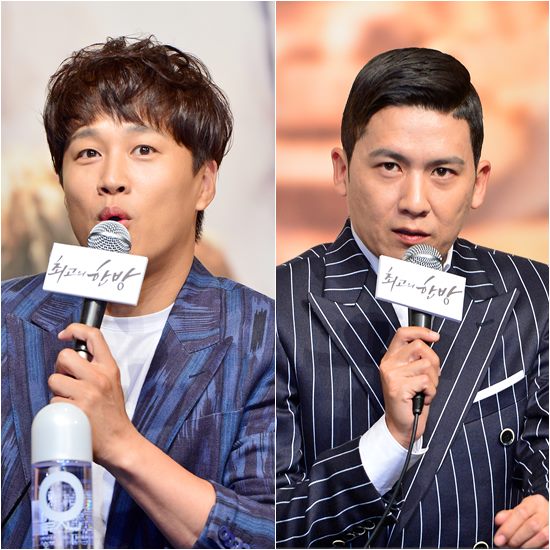 배우 차태현(왼쪽)이 KBS2 예능드라마 최고의 한방의 홍경민 캐스팅에 대해 설명했다. /KBS 제공