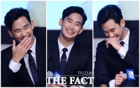 [TF사진관] '웃음 부자' 김수현, '자꾸 터져 나오는 웃음'