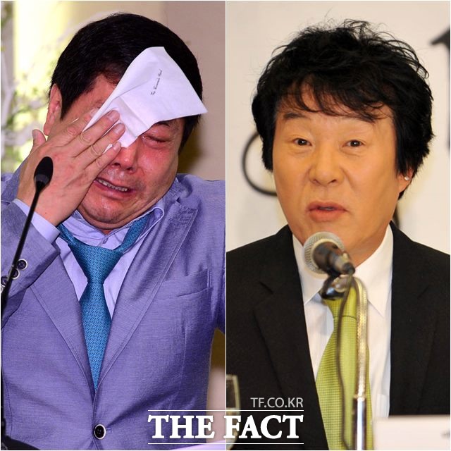 홍상기 대표(왼쪽)와 송대관은 서로 먼저 폭언을 했다고 주장하고 있다. /남윤호 기자, 더팩트DB