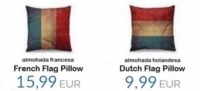  돌리면 똑같은 프랑스-네덜란드 국기 쿠션, 가격은 1.6배 차이!