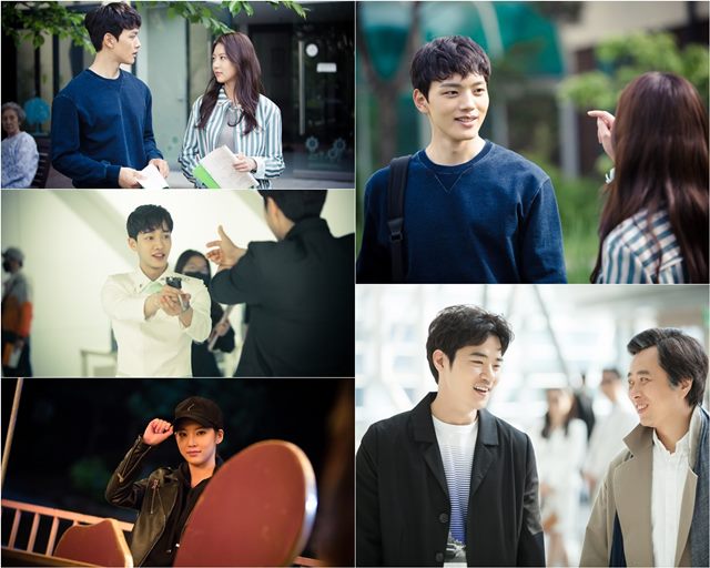 tvN 써클: 이어진 두 세계 배우들의 촬영 현장 사진이 공개됐다. /tvN 제공