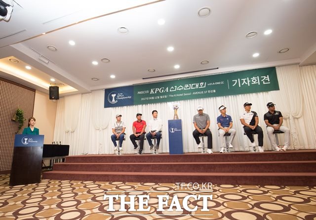 제60회 KPGA 선수권대회 미디어데이. 22일부터 KPGA 선수권대회가 나흘 동안 펼쳐진다. 12일 김미영(왼쪽) 아나운서의 진행 속에 미디어데이가 펼쳐졌다.