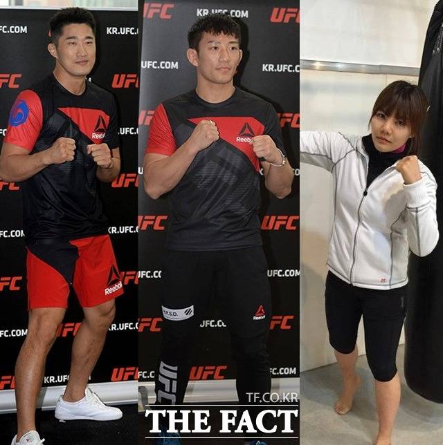 UFC 김동현, 곽관호, 김지연 출격! 17일 싱가포르에서 열리는 UFC 파이트나이트 111에 김동현, 곽관호, 김지연(왼쪽부터) 한국인 파이터 3인이 출전한다. /더팩트DB