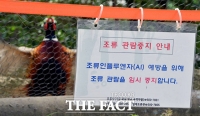 [TF포토] AI 차단방역 총력, '조류 관람 통제하는 서울대공원'