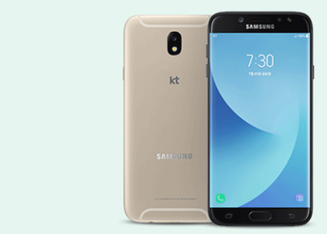 KT는 삼성전자의 보급형 스마트폰 갤럭시J7(2017)을 오는 21일 단독 출시한다고 14일 밝혔다. /KT올레샵 홈페이지 갈무리
