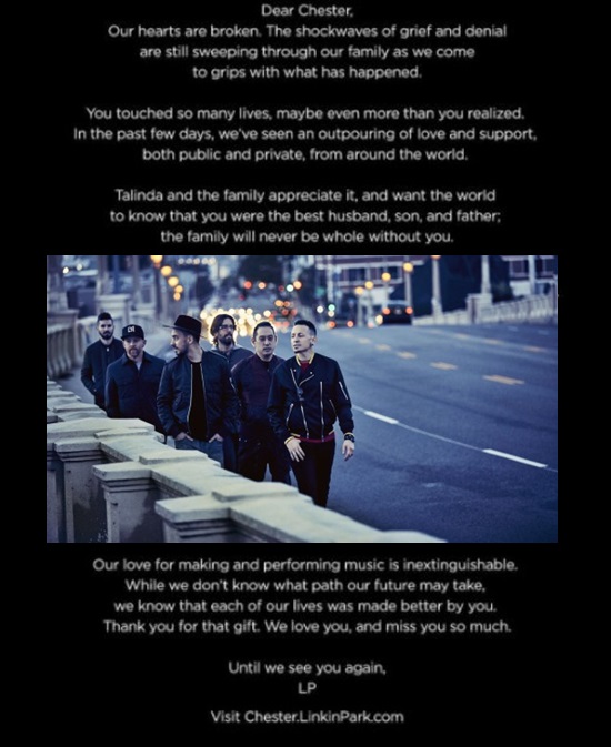 1976년 애리조나주 피닉스에서 경찰관의 아들로 태어난 체스터 베닝턴은 최근 몇 차례 자살 시도를 해 주위의 관심을 받고 있던 상황이었다. /인스타그램 캡쳐