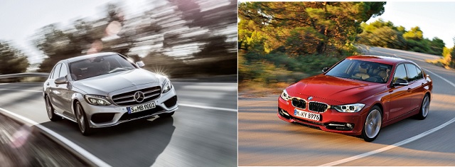 C클래스(왼쪽)는 올 상반기 6000여 대가 판매되며 전 세계에서 다섯 번째로 많은 판매량을 기록했고, BMW의 3시리즈 역시 올 들어 7600여 대가 판매되며 꾸준한 인기를 유지하고 있다. /메르세데스-벤츠코리아, BMW코리아 제공