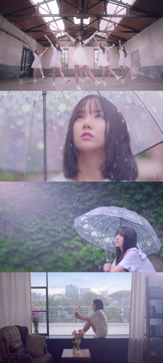그룹 여자친구 신곡 여름비 MV. 음원과 함께 공개된 여자친구 신곡 여름비 뮤직비디오는 청초하면서 아련한 분위기로 가득 채워져 곡의 매력을 배가시킨다. /여름비 MV 캡처
