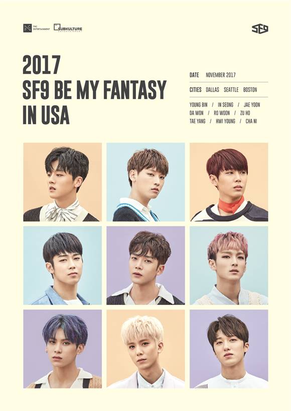 그룹 SF9이 아시아 3개 도시 팬미팅에 이어 미주 팬미팅 투어를 진행한다. /FNC엔터테인먼트 제공