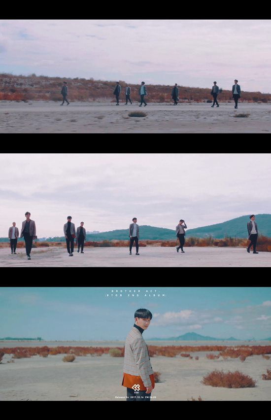 그룹 비투비 신곡 그리워하다 MV 티저. 비투비는 16일 오후 6시 정규 2집 브라더 액트를 발표했다. /큐브엔터테인먼트 제공