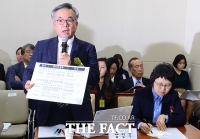 [TF포토] 생리대 유해성 관련 질의 발언하는 김만구 교수