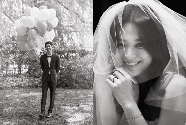 배우 송중기 송혜교 부부는 지난달 31일 오후 4시 서울 중구 동호로 신라호텔 영빈관에서 300여 하객의 축하 속에 야외 결혼식을 올렸다. /블러썸엔터테인먼트-UAA 제공