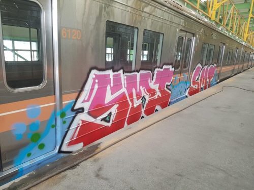 법원이 지하철에 대형 그라피티(Graffiti.거리 낙서)를 그린 혐의로 기소된 영국인 형제에게 실형을 선고했다. /서울교통공사