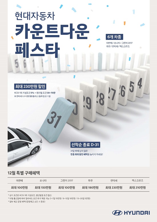 현대자동차는 주요 차종을 대상으로 최대 230만 원에 달하는 할인 행사를 진행하고 있다. /현대자동차 제공