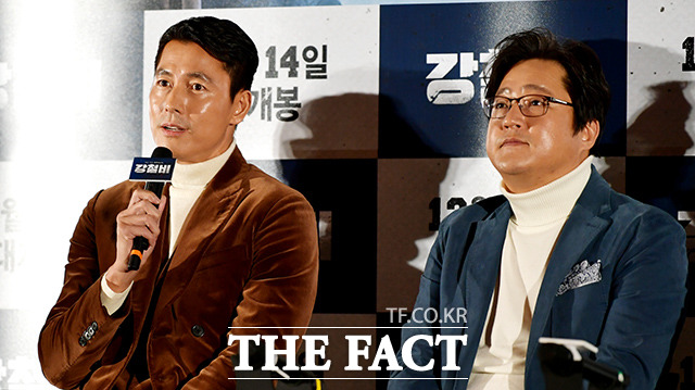 배우 정우성(왼쪽)과 곽도원