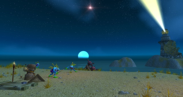 월드오브워크래프트 서부몰락지대 인근 해변 모습. 동부왕국 지역 중 하나인 서부몰락지대는 얼라이언스 진영 주요 활동 무대다. /블리자드 제공