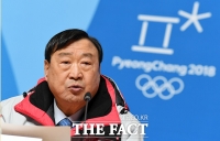 [TF포토] 평창올림픽 D-17, '개·폐회식 브리핑하는 이희범 위원장과 송승환 총감독