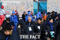 [TF포토] 평창올림픽 휴전벽 제막 행사 참석한 장웅 북한 IOC 위원