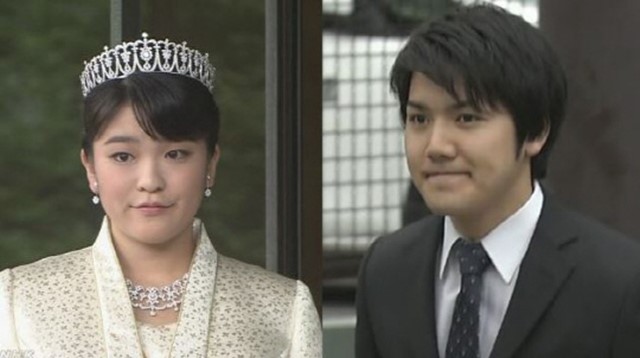 지난해 5월 약혼설이 퍼졌던 일본 마코(왼쪽) 공주가 결혼을 연기한다는 소식으로 열도를 들썩이게 했다. /NHK 영상캡쳐