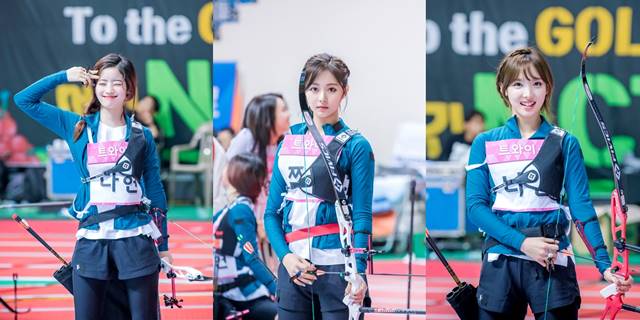 트와이스. 트와이스는 쯔위, 나연, 다현이 아육대 양궁 선수로 활약했다. /MBC 제공