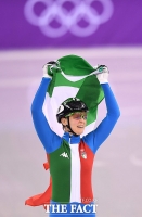 [TF포토] 최민정 아쉬운 실격...'이탈리아 폰타나 여자 500m 우승'