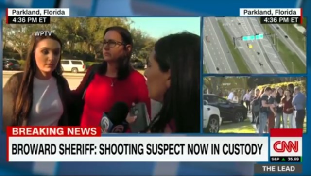 14일(현지시간) 오후 3시 무렵 미국 플로리다 주에서 총기 난사 사건 발생, 시민들이 현지 언론과의 인터뷰를 진행행했다. /CNN 방송화면 캡처
