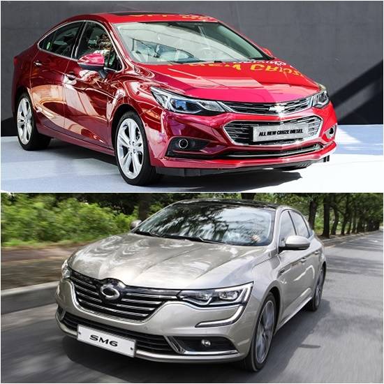 한국지엠과 르노삼성자동차가 2월 판매량에서 국내 시장에서 하위권에 머문 데 이어 수입차에도 밀리며 자존심을 구겼다. /한국지엠, 르노삼성자동차 제공