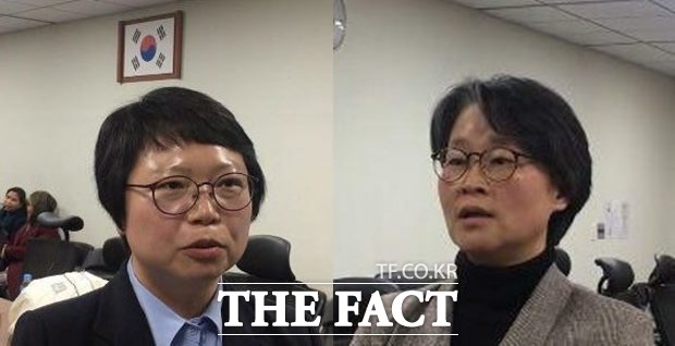 허오영숙(왼쪽)·강혜숙 한국이주여성인권센터 공동대표는 9일 <더팩트>와의 인터뷰에서 이주여성의 이야기를 공론화 하기 위해 간담회를 개최했다고 말했다. /김소희 기자