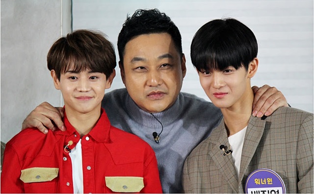 양요섭-김수용-배진영. 양요섭 김수용 배진영(왼쪽부터)은 22일 방송되는 KBS2 예능 프로그램 해피투게더3에서 머리 크기를 비교한다. /KBS 제공