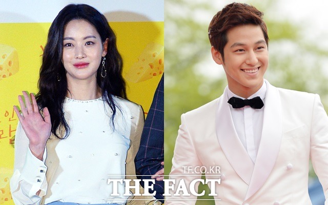 최근 만남 시작 배우 오연서(왼쪽)와 김범의 열애 사실이 29일 더팩트 단독 보도로 세상에 알려진 가운데, 양 측이 연인 관계임을 빠르게 인정했다. /더팩트 DB