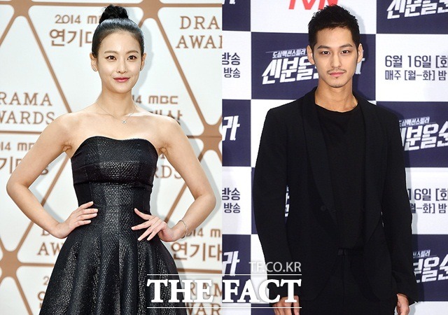 배우 김범(오른쪽)이 지난달 29일 더팩트 단독보도 후 배우 오연서와 열애를 인정한 가운데 오는 26일 입대를 앞두고 있다. /더팩트DB