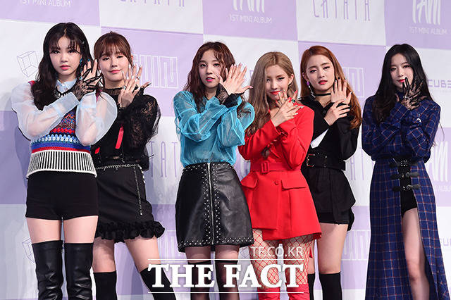 걸그룹 (여자)아이들이 데뷔부터 화려한 스포트라이트를 받고 있다. (여자)아이들은 한국, 태국, 중국, 대만 등 다국적 멤버들로 구성됐다. 왼쪽부터 수진, 미연, 우기, 소연, 민니, 슈화.  /남용희 기자