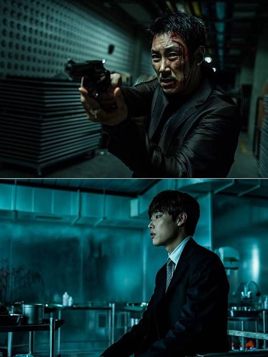 독전에서 배우 조진웅(위)과 류준열은 형사와 범죄자 역을 맡았다./용필름·NEW