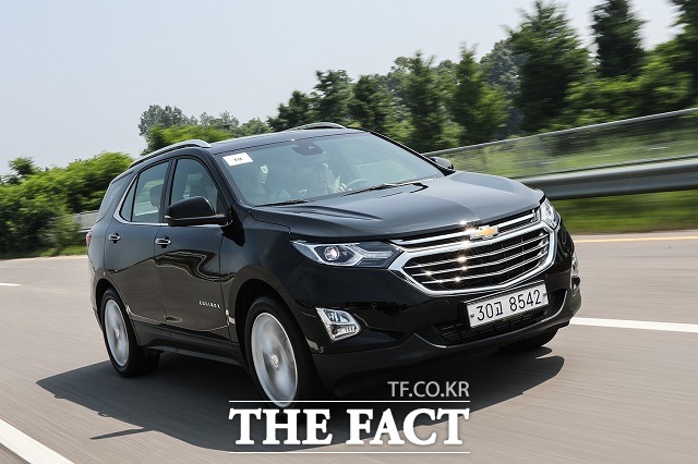 한국지엠이 18일 오전 서울 강서구 메이필드호텔에서 중형 SUV 이쿼녹스의 미디어 시승행사를 진행했다. /한국지엠 제공